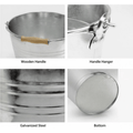 Galvanised Steel Utility Bucket