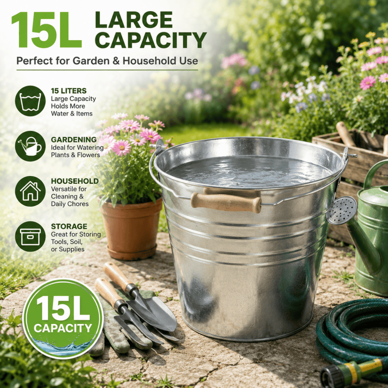 Galvanised Steel Utility Bucket